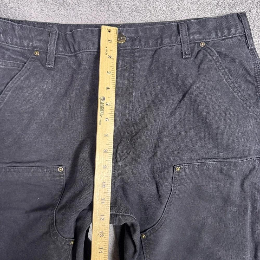 Carhartt B136 Men 34x26 Carpenter Double Knee Pant Loose Utility Canvas Thrashed